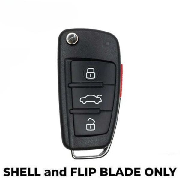 2006-2010 (AFTERMARKET) Flip Key Shell for Audi A4 - TT | NBG009272T 2006-2010 (AFTERMARKET) Flip Key Shell for Audi A4 - TT | NBG009272T